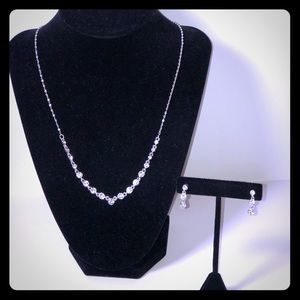Cubic Zirconia Necklace & Earring Set